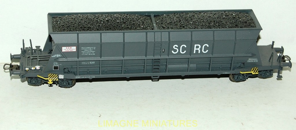 Wagon Trémie HO SNCF Electrotren 5705 – Houiller EF 60 S.A.M.F. Gris – Neuf